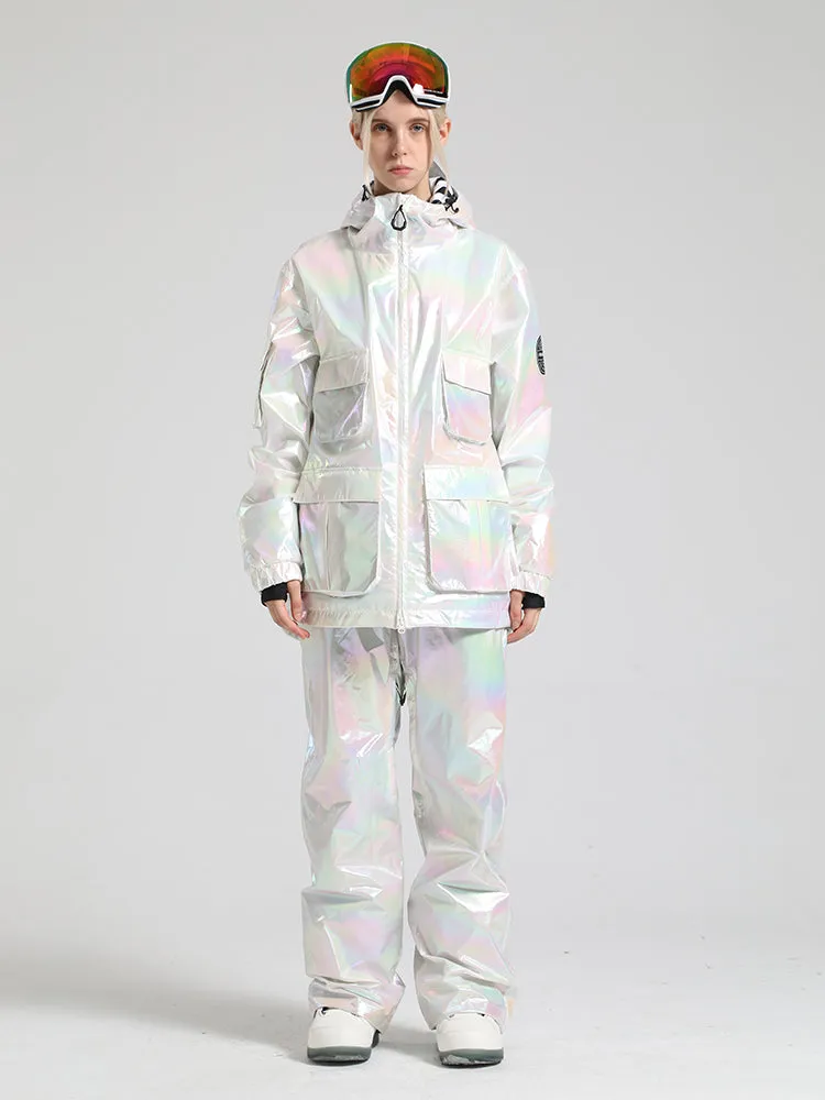 Women's Pink Dazzling Ski Suit