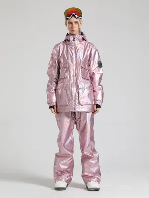 Women's Pink Dazzling Ski Suit