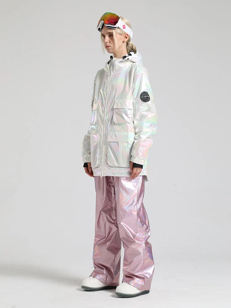 Women's Pink Dazzling Ski Suit