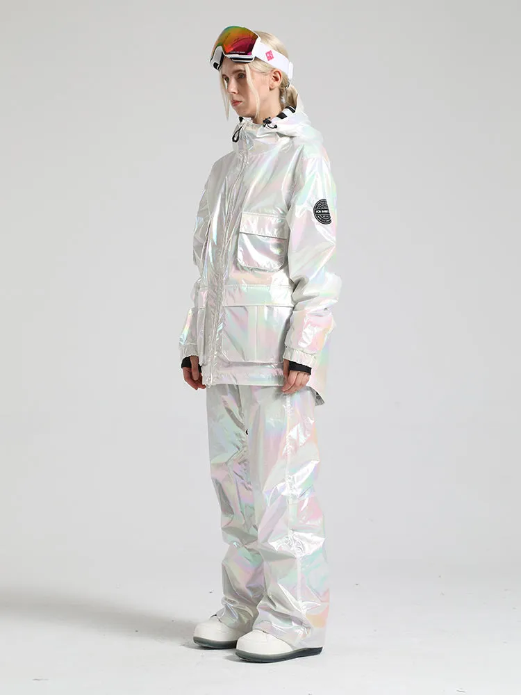 Women's Pink Dazzling Ski Suit