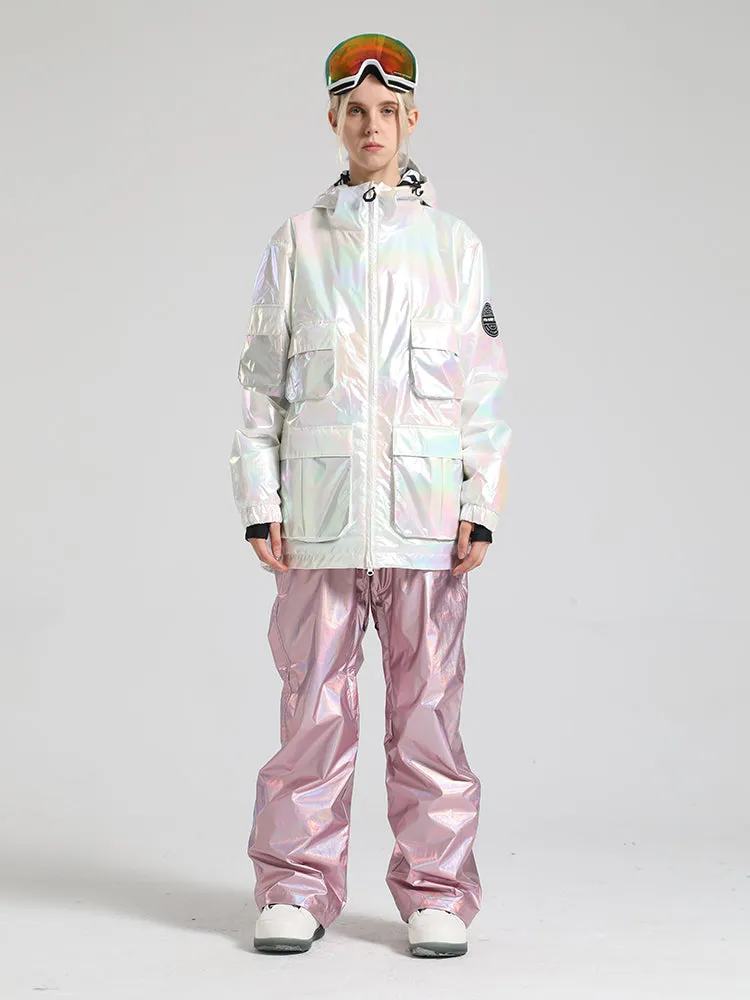 Women's Pink Dazzling Ski Suit