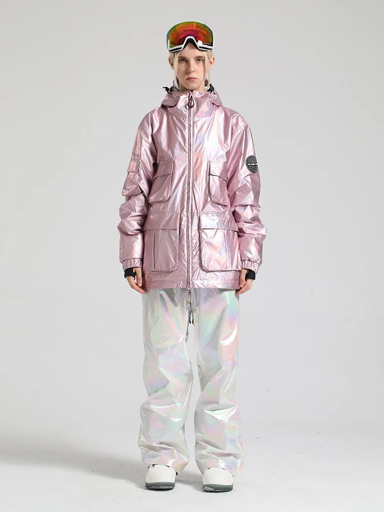 Women's Pink Dazzling Ski Suit
