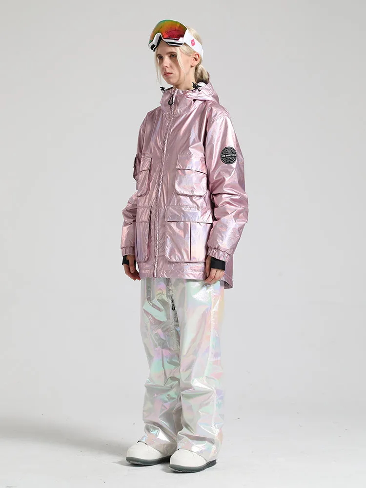 Women's Pink Dazzling Ski Suit