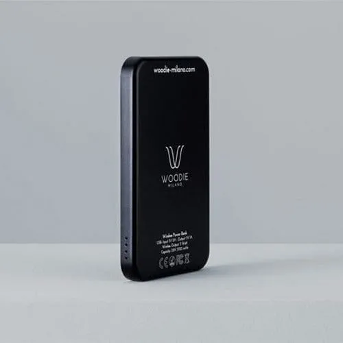 Woodie Milano Wireless Power Bank – Carbon Look Black