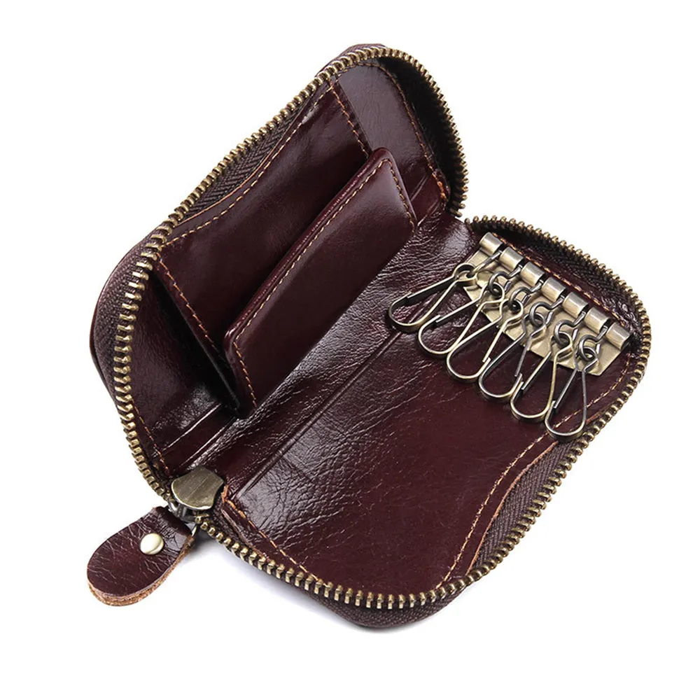 YAAGLE Wax Leather Car Key Wallet Case YG8128