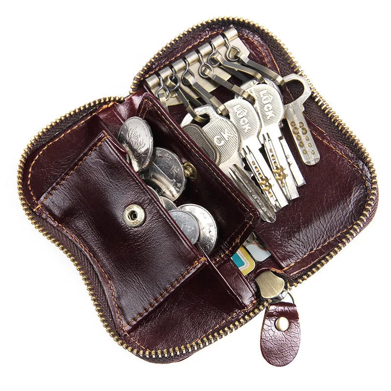 YAAGLE Wax Leather Car Key Wallet Case YG8128