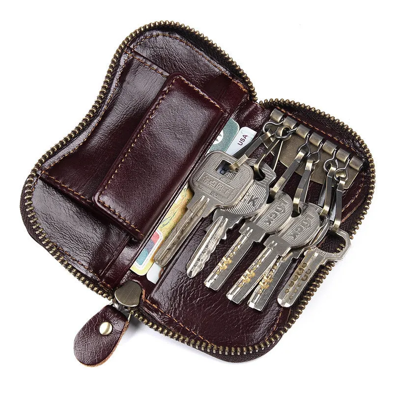 YAAGLE Wax Leather Car Key Wallet Case YG8128