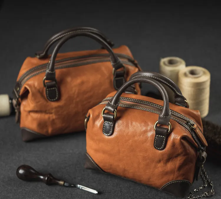 YAAGLE Women Real Leather Contrast Color Soft Top-Handle Bag Tote YG222