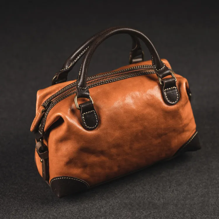 YAAGLE Women Real Leather Contrast Color Soft Top-Handle Bag Tote YG222