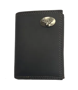 Zep Pro IWT2CRZH-Buck Concho Brown “Crazy Horse” Leather Tri-fold Wallet