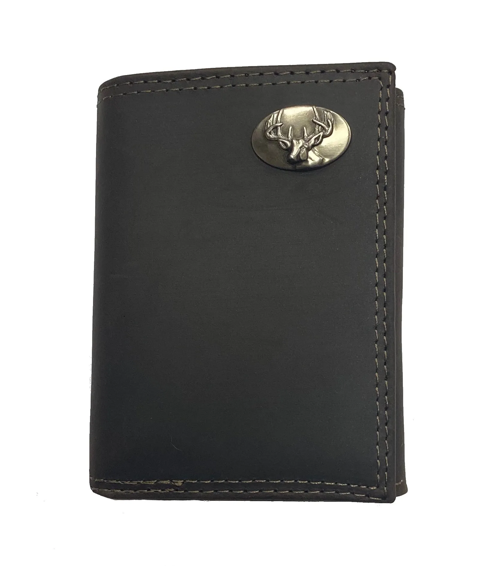 Zep Pro IWT2CRZH-Buck Concho Brown “Crazy Horse” Leather Tri-fold Wallet