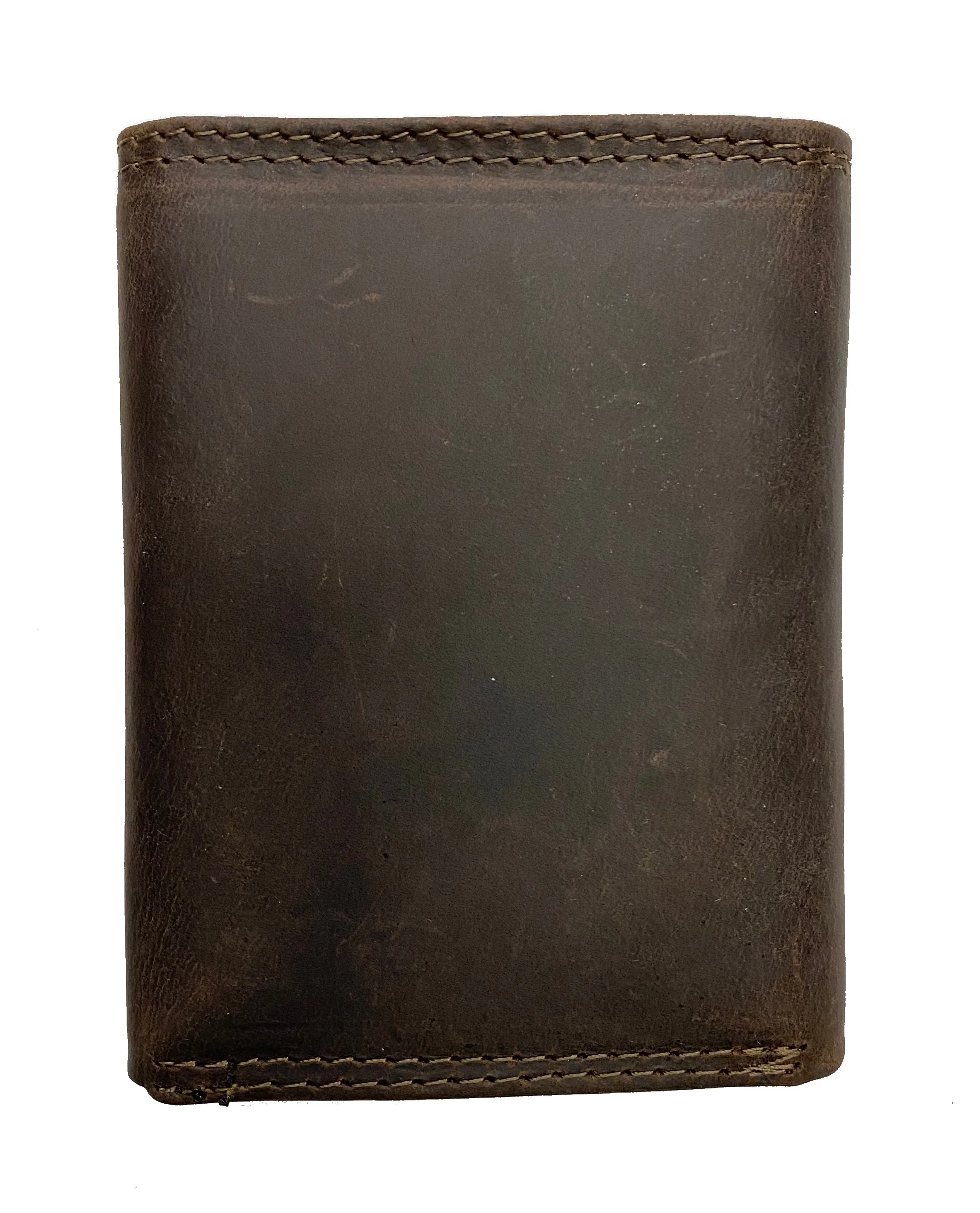 Zep Pro IWT2CRZH-Buck Concho Brown “Crazy Horse” Leather Tri-fold Wallet