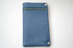 zip detail wallet - large - skipper blue