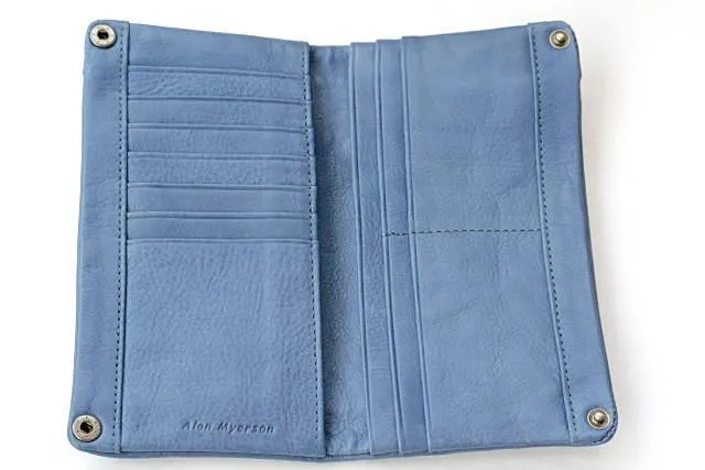 zip detail wallet - large - skipper blue