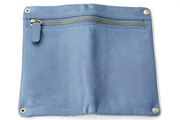 zip detail wallet - large - skipper blue